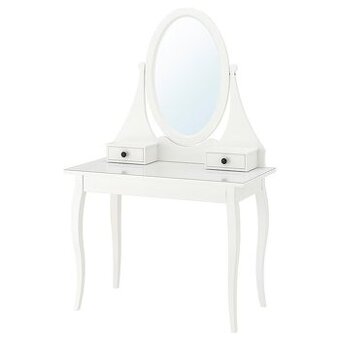 HEMNES IKEA  Toaletní stolek se zrcadlem, bílá, 100x50 cm
