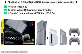 PS5 Slim 30th Anniversary Limitka s mechanikou + 2x Ovladač