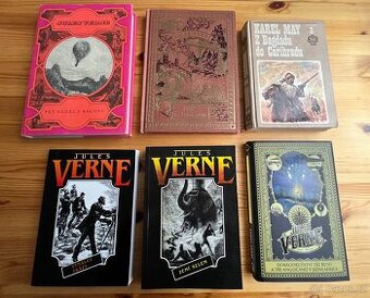 5x Jules Verne, 1x Karel May
