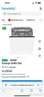 Myčka Gorenje-víkendová sleva na 7.000,- - 1