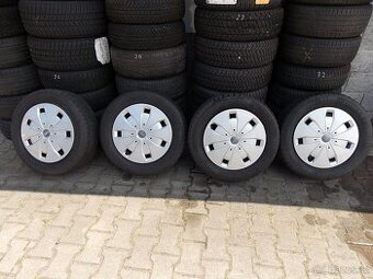 4ks orig. 16" plech disků Audi + letní pneu 205/60 R16