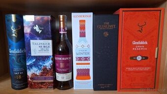 Sbírka whisky Macallan, Ardbeg, Bowmore, Laphroaig, Midleton