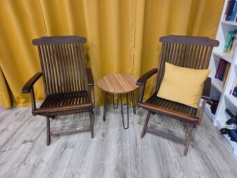 Dřevěné skládací zahradní židle