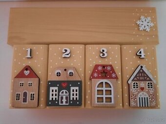 Dřevěné adventní svícny