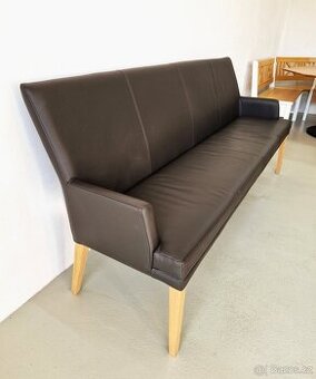 Nová jídelní kožená lavice délka 203 cm