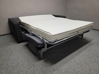 Nový rozkládací gauč s postelí šedohnědý