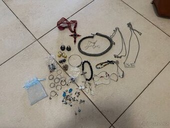 Různé šperky a doplňky – vše dohromady (použité)