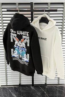 Off-White hoodie bílá/černá