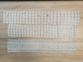 Starožitné háčkované dečky / krajky - ruční práce 3ks