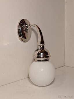 Art Deco nástěnná mosazná lampička , TOP stav