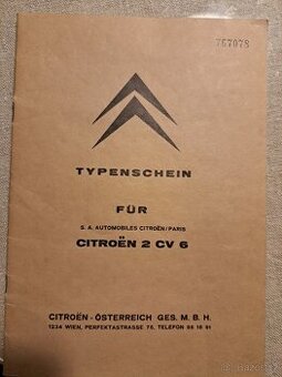 Papíry na Citroen 2CV