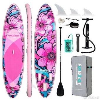 Paddleboard 🩷 Pink Flower 🌺, 335x84x15, Nosnost 165kg - 1