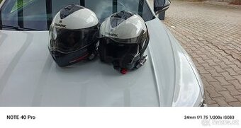 Prodám dvakrát helmu Shark evoline plus intercomy