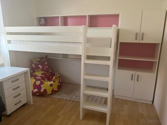 Sestava nábytku - vyvýšená postel se skříňkou