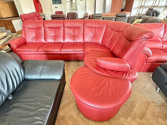 966 Kožená rohová sedací souprava sedačka zn. CALIA