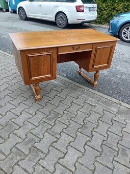 masivní psací stůl, dub rustik - 1