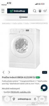 Pračka Indesit BWSA 61253W EU