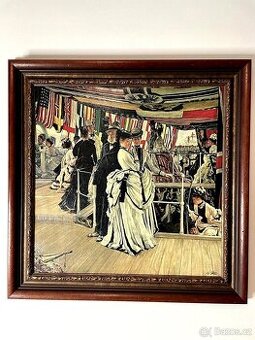Luxusní reprodukce J. Tissot – Ball on Shipboard (Atelier B&