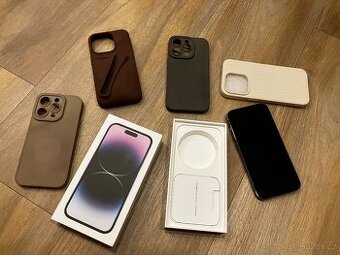 iPhone 14 Pro, 128, Deep Purple + obaly - 1