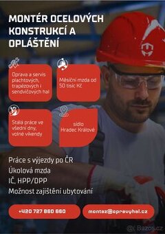 Montér ocelových konstrukcí v ČR