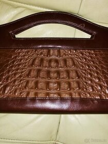 Dámská starožitná kabelka z krokodýlí kůže - 1