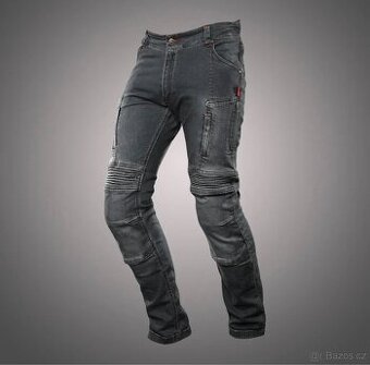 4SR Pánské kevlarové moto jeansy CLUB SPORT grey - 1