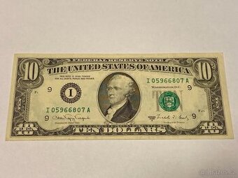 USA - Bankovka 10 Dollars 1988 - Serie I