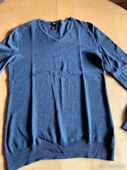 pánský tm. šedý svetr zn. H&M - vel. M - nový
