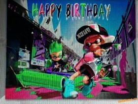 SPLATOON FOTOPOZADÍ NAROZENINY