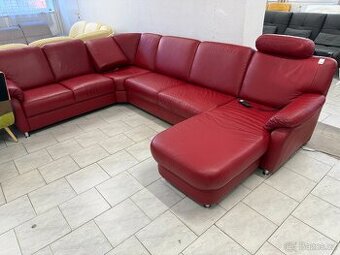Sedací souprava ve tvaru U -rozkládací -kůže