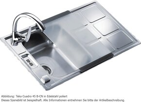 kuchyňský dřez s odkapávací plochou Teka Cuadro 45 B-CN - 1