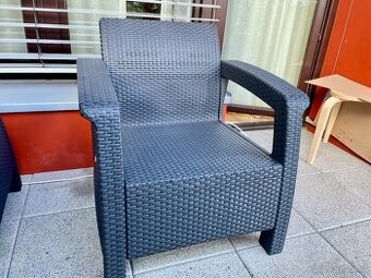 Zahradní / balkónové křeslo Keter Corfu grafit