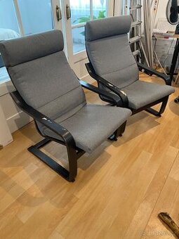 2x židle/křeslo IKEA POÄNG - poškozené k opravě