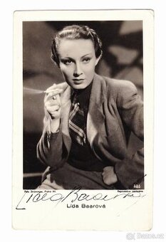 Lída Baarová autogram atelier Ströminger 1938