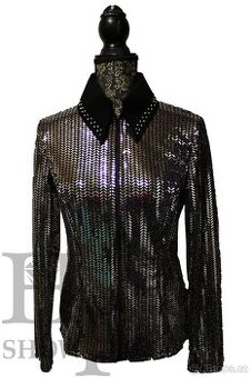 Westernová show halenka M - stříbrná