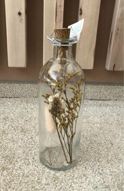 Lahev se suchými květy - dekorace