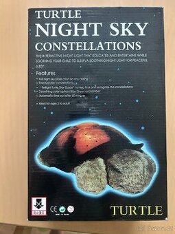 Svítící želva - noční obloha