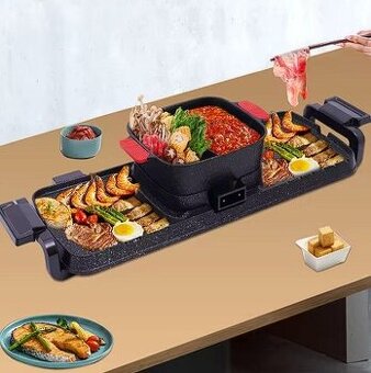 🔥 Elektrický Grill + Hot Pot 2v1 – model YP-K8003 – NOVÝ