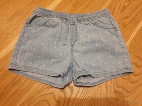 Dívčí riflové kraťasy H&M vel.134 (8-9let).