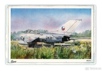 plechová cedule - letadlo Mig-19 S