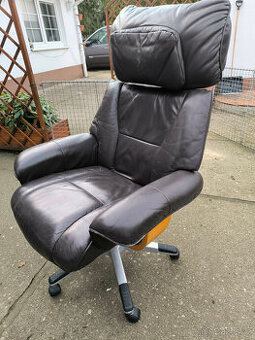 Kožené kancelářské polohovací křeslo - 1
