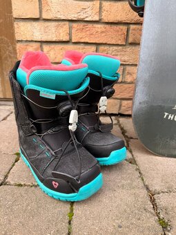 Dívčí Snb boty Gravity Micra Atop black/mint s kolečkem