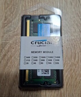 Nepoužitá paměť RAM 8 GB DDR3L do notebooku