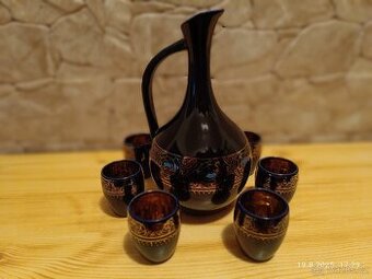 Prodám luxusní modrou porcelánovou soupravu 1+6 ks