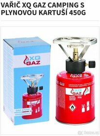 Plynový vařič XQ GAZ CAMPING s plynovou kartuší 450G