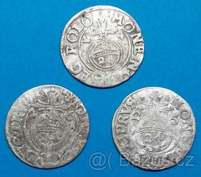 starožitné stříbrné mince 3 ks