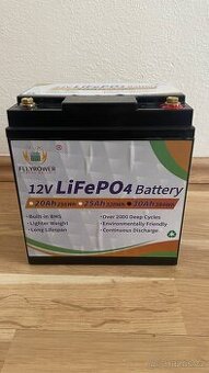FLLYROWER 12V LiFePO4 baterie 30Ah – dlouhá životnost - 1