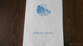 Jídelní lístek - socialistický - 1