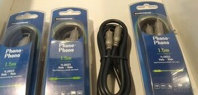 audio kabel cinch / cinch 1,5m 4 kusy + 2 ks jack 3,5 - 1