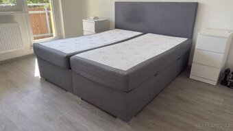 Prodám manželskou postel 180×200 cm včetně matrací